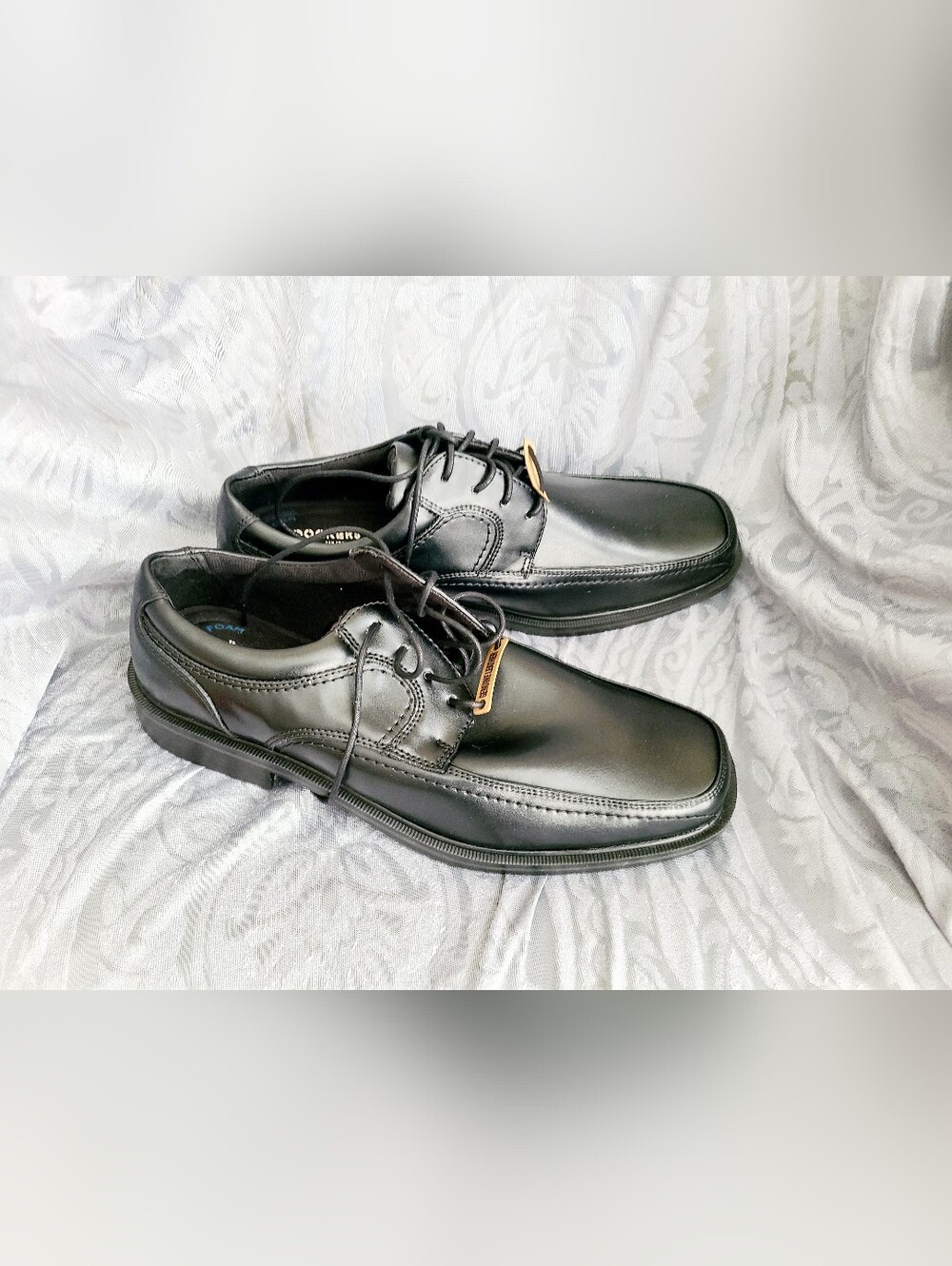 Dockers Men's Black Leather Lace-Up Dress Shoes